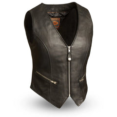 FIL515CSL-Montana Women's Motorcycle Leather Vest