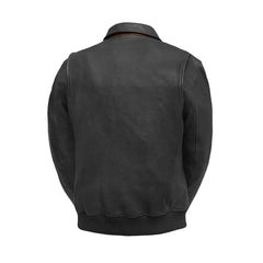FIM220CMB-BLK-Moto Bomber - Men's Leather Jacket