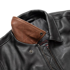 FIM220CMB-BLK-Moto Bomber - Men's Leather Jacket