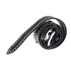 Milwaukee Leather MP7103 Men's Black Studs and Skulls Genuine Leather Belt with Buckle - 1.5 inches Wide