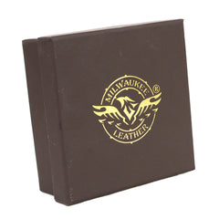 Milwaukee Leather MP7107 Men's 5 Cent Buffalo Coin - Brown Leather Belt w/ Interchangeable Buckle - 1.5 inches Wide