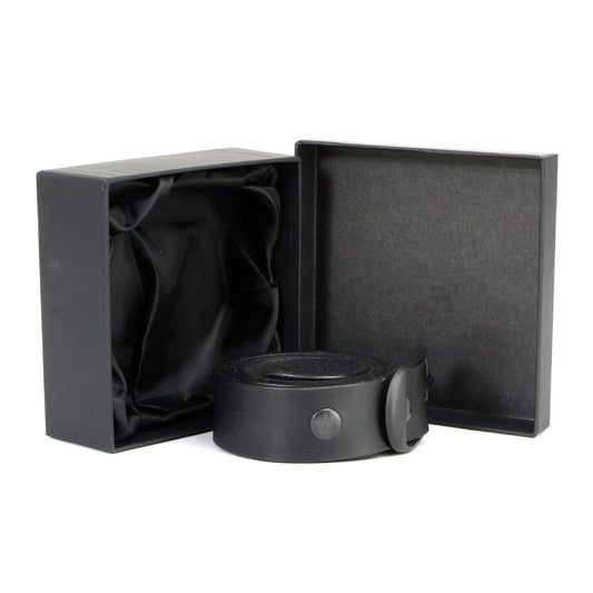 Milwaukee Leather MP7110 Men's F* Around - Find Out Black Leather Belt w/ Interchangeable Buckle - 1.5 inches Wide