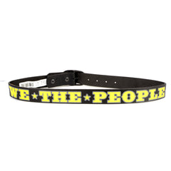 Milwaukee Leather MP7112 Men's We The People Black Leather Belt w/ Interchangeable Buckle - 1.5 inches Wide