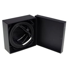 Milwaukee Leather MP7114 Men's Classic Black Leather Belt with Interchangeable Buckle