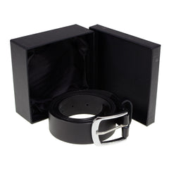 Milwaukee Leather MP7114 Men's Classic Black Leather Belt with Interchangeable Buckle