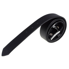 Milwaukee Leather MP7114 Men's Classic Black Leather Belt with Interchangeable Buckle