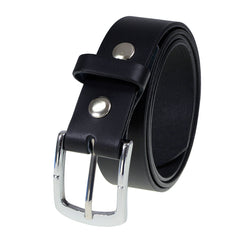 Milwaukee Leather MP7114 Men's Classic Black Leather Belt with Interchangeable Buckle