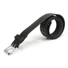 Milwaukee Leather MP7121 Men's Double Prong - Black Genuine Leather Belt w/ Interchangeable Buckle - 1.5 inches Wide