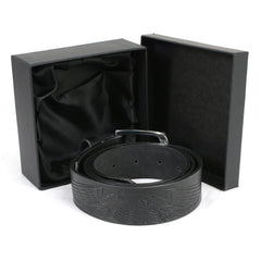 Milwaukee Leather MP7122 Men's Engine Block & Wings - Black Leather Belt w/ Interchangeable Buckle - 1.5 inches Wide