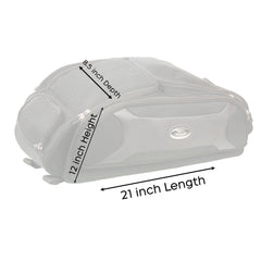 Milwaukee Performance MP8107 Medium Black Long Textile Motorcycle Back Trunk Rack Travel Bag
