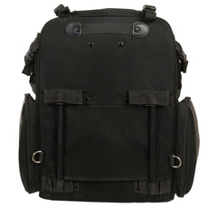Milwaukee Leather MP8112 Black Large Textile Luggage Sissy Bar Bag
