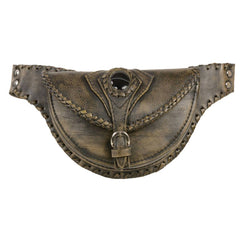 Milwaukee Leather MP8835 Women's Distress Brown Leather 'Braided' Hip Belt Bag