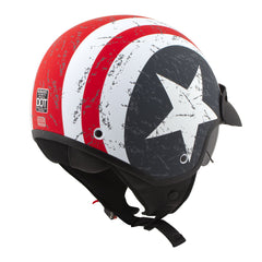 Milwaukee Helmets MPH9701DOT Maverick 3/4 Open Face Stars and Stripes Motorcycle Helmet Biker
