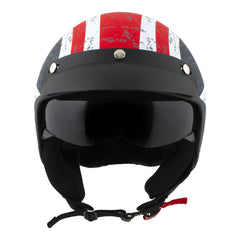 Milwaukee Helmets MPH9701DOT Maverick 3/4 Open Face Stars and Stripes Motorcycle Helmet Biker
