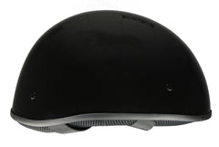 Milwaukee Helmets Bare Bones Glossy Black Half Motorcycle Helmet DOT Approved MPH9711DOT