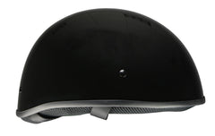 Milwaukee Helmets Bare Bones Glossy Black Half Motorcycle Helmet DOT Approved MPH9711DOT