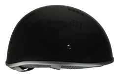 Milwaukee Helmets Bare Bones Glossy Black Half Motorcycle Helmet DOT Approved MPH9711DOT