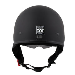 Milwaukee Helmets Momentum Matte Black Half Face Motorcycle Helmet w/ Drop Down Visor DOT Approved MPH9718DOT