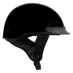 Milwaukee Helmets MPH9719DOT Momentum DOT Black Half Face Motorcycle Helmet Biker w/ Drop Down Visor