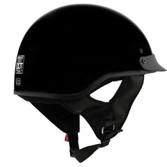 Milwaukee Helmets MPH9719DOT Momentum DOT Black Half Face Motorcycle Helmet Biker w/ Drop Down Visor