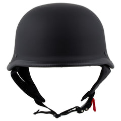 Milwaukee Helmets MPH9740DOT Motorrad DOT German Style Matte Black Half Face Motorcycle Helmet Biker