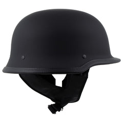 Milwaukee Helmets MPH9740DOT Motorrad DOT German Style Matte Black Half Face Motorcycle Helmet Biker
