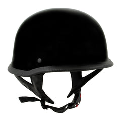 Milwaukee Helmets MPH9741DOT Motorrad DOT German Style Gloss Black Half Face Motorcycle Helmet Biker