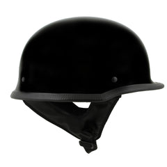 Milwaukee Helmets MPH9741DOT Motorrad DOT German Style Gloss Black Half Face Motorcycle Helmet Biker