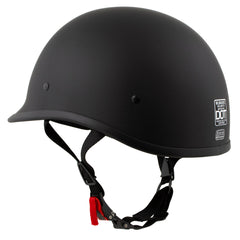 Milwaukee Helmets Polo Style Matte Black Motorcycle Half Face Helmet for Men and Women DOT Approved MPH9750DOT