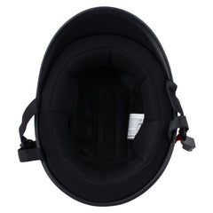 Milwaukee Helmets MPH9751DOT Polo Style DOT Gloss Black Motorcycle Half Face Helmet Biker