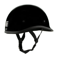 Milwaukee Helmets MPH9751DOT Polo Style DOT Gloss Black Motorcycle Half Face Helmet Biker