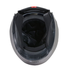 Milwaukee Helmets MPH9808DOT Ionized Silver Advanced Motorcycle Modular Helmet Biker w/ Drop Down Visor