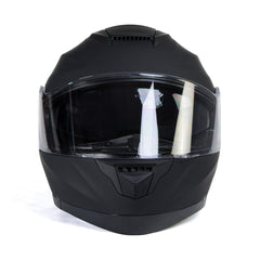 Milwaukee Helmets Breeze Flat Black Advanced Motorcycle Modular Helmet w/ Drop Down Visor DOT Approved MPH9814DOT
