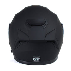 Milwaukee Helmets Breeze Flat Black Advanced Motorcycle Modular Helmet w/ Drop Down Visor DOT Approved MPH9814DOT