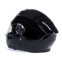 Milwaukee Helmets MPH9815DOT Breeze Gloss Black Advanced Motorcycle Modular Helmet Biker w/ Drop Down Visor