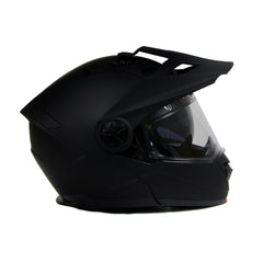 Milwaukee Helmets MPH9820DOT Flat Black Ominous Dual Sport Advanced Motorcycle Modular Helmet Biker