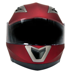 Milwaukee Helmets MPH9826DOT Ionized Flat Red Advanced Motorcycle Modular Helmet w/ Drop Down Visor