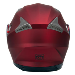 Milwaukee Helmets MPH9826DOT Ionized Flat Red Advanced Motorcycle Modular Helmet w/ Drop Down Visor