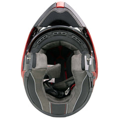 Milwaukee Helmets MPH9827DOT Cypher Flat Red Advanced Motorcycle Modular Helmet w/ Drop Down Visor