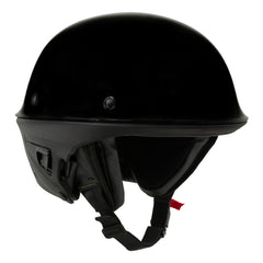 Milwaukee Helmets MPH9831DOT Rascal 3/4 Open Face Gloss Black 2 in 1 Motorcycle Helmet Biker