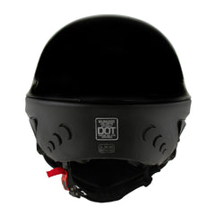 Milwaukee Helmets MPH9831DOT Rascal 3/4 Open Face Gloss Black 2 in 1 Motorcycle Helmet Biker