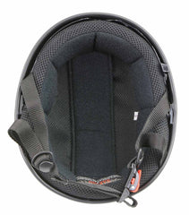 Milwaukee Performance Helmets MPH9851N Novelty Classic Glossy Black Half Helmet w/ Drop Down Visor