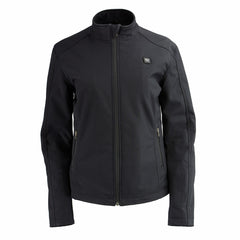 Nexgen Heat MPL2760SET Women's Black Soft Shell Zipper Front Heated Jacket Powered By Rechargeable 10000mAh Battery Pack