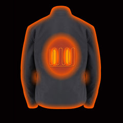 Nexgen Heat MPL2760SET Women's Black Soft Shell Zipper Front Heated Jacket Powered By Rechargeable 10000mAh Battery Pack