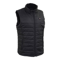 NexGen NXL4301SET Ladies 'Puffed' Black ‘Heated’ Textile Vest (Rechargeable Battery Pack Included)