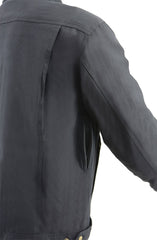 Milwaukee Leather MPM1623 Men's Black CE Armored Long Sleeve Biker Shirt Jacket Reinforced w/ Aramid Fibers