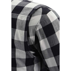 Milwaukee Leather MPM1633 Men's Armored Checkered Flannel Biker Shirt with Aramid by DuPont Fibers