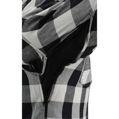 Milwaukee Leather MPM1633 Men's Armored Checkered Flannel Biker Shirt with Aramid by DuPont Fibers