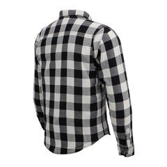 Milwaukee Leather MPM1633 Men's Armored Checkered Flannel Biker Shirt with Aramid by DuPont Fibers