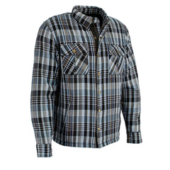 Milwaukee Leather MPM1636 Men’s Armored Riding Flannel – Full Aramid Fiber Lined, CE Shoulder/Elbow Armor